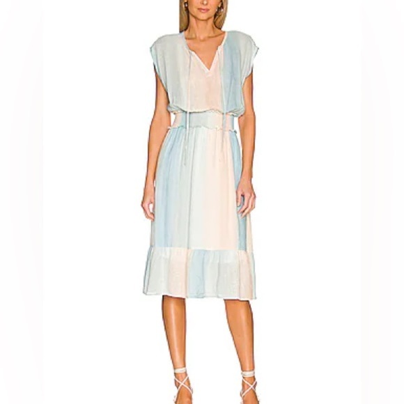 Rails Blue and Peach Ashlyn Sunset Gradient Ombré Dress - Picture 1 of 4